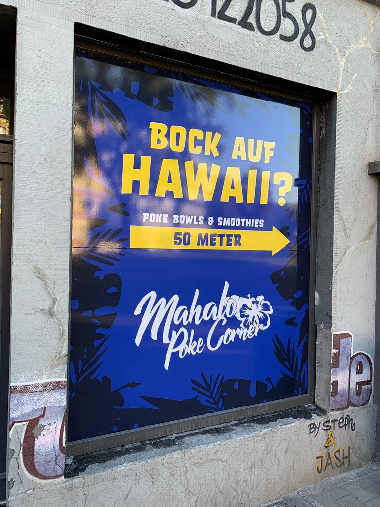 Werbung Fenster Folierung